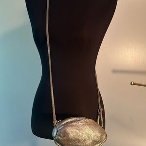 Silver Metallic Crossbody Bag